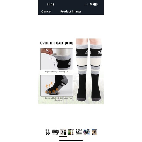 Ski Snow Socks Merino Wool Findway Brand new Over the calf - Picture 4 of 7